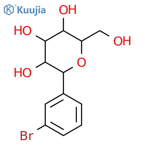 2-(3-Bromophenyl)-6-(hydroxymethyl)oxane-3,4,5-triol structure