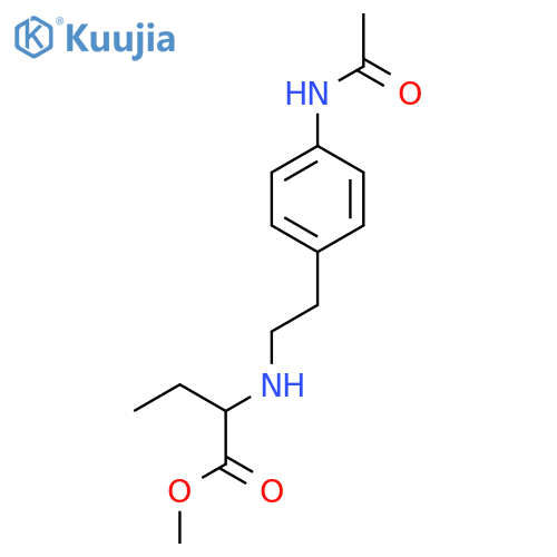 methyl 2-{2-(4-acetamidophenyl)ethylamino}butanoate structure