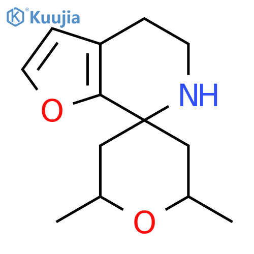 2',6'-dimethyl-5,6-dihydro-4H-spirofuro2,3-cpyridine-7,4'-oxane structure