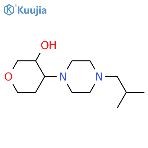4-4-(2-methylpropyl)piperazin-1-yloxan-3-ol structure