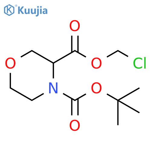 3,4-Morpholinedicarboxylic acid, 3-(chloromethyl) 4-(1,1-dimethylethyl) ester structure