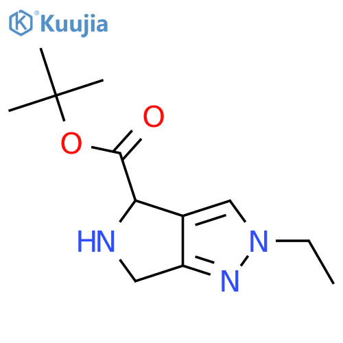 tert-butyl 2-ethyl-2H,4H,5H,6H-pyrrolo3,4-cpyrazole-4-carboxylate structure