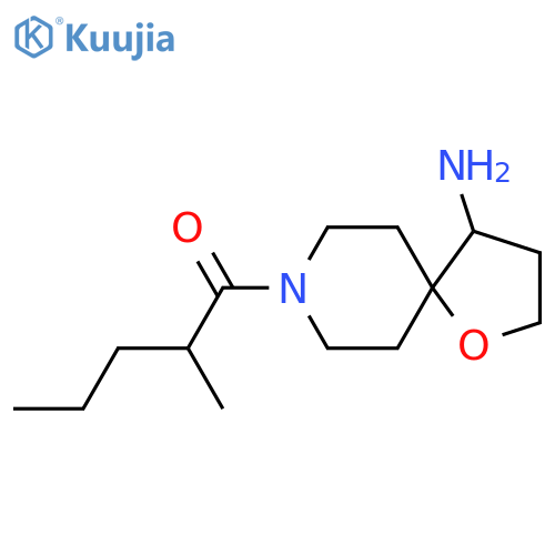 1-{4-amino-1-oxa-8-azaspiro4.5decan-8-yl}-2-methylpentan-1-one structure