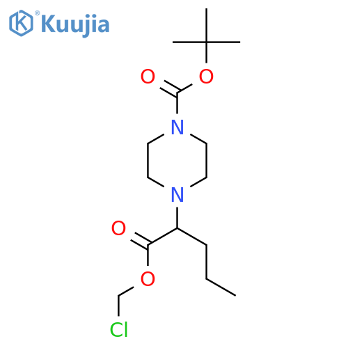 1-Piperazineacetic acid, 4-[(1,1-dimethylethoxy)carbonyl]-α-propyl-, chloromethyl ester structure