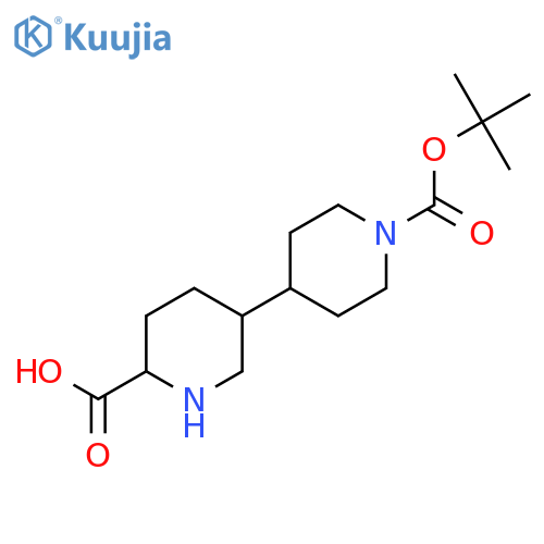 5-{1-[(Tert-butoxy)carbonyl]piperidin-4-yl}piperidine-2-carboxylic acid structure