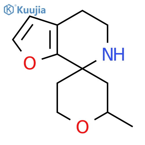 6'-methyl-5,6-dihydro-4H-spirofuro2,3-cpyridine-7,4'-oxane structure