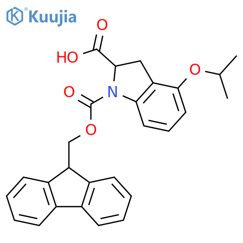 1H-Indole-1,2-dicarboxylic acid, 2,3-dihydro-4-(1-methylethoxy)-, 1-(9H-fluoren-9-ylmethyl) ester structure