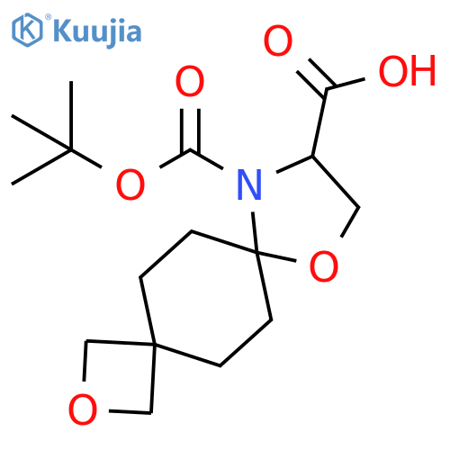 2,8-Dioxa-11-azadispiro[3.2.4.2]tridecane-10,11-dicarboxylic acid, 11-(1,1-dimethylethyl) ester structure