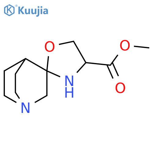 Spiro[1-azabicyclo[2.2.2]octane-3,2'-oxazolidine]-4'-carboxylic acid, methyl ester structure