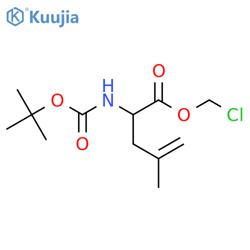 Chloromethyl 2-{[(tert-butoxy)carbonyl]amino}-4-methylpent-4-enoate structure
