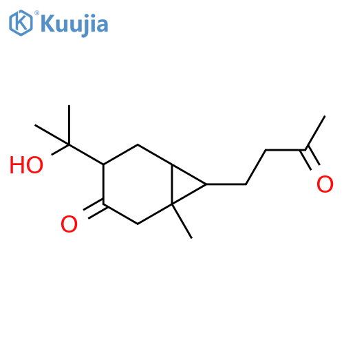 (1S,4R,6R,7R)-4-(2-hydroxypropan-2-yl)-1-methyl-7-(3-oxobutyl)bicyclo[4.1.0]heptan-3-one structure