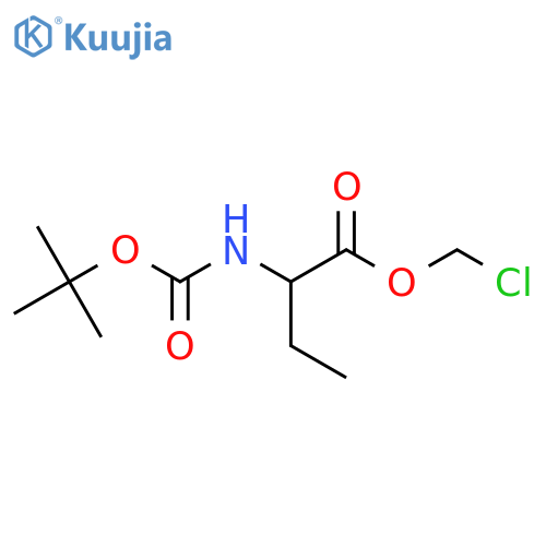 Chloromethyl 2-[(2-methylpropan-2-yl)oxycarbonylamino]butanoate structure