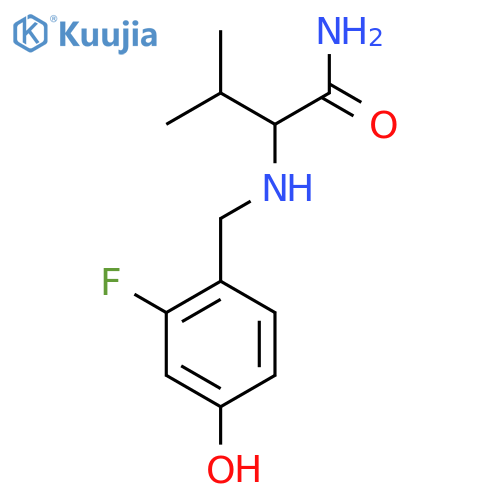 2-{(2-fluoro-4-hydroxyphenyl)methylamino}-3-methylbutanamide structure
