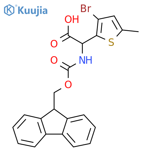 2-(3-bromo-5-methylthiophen-2-yl)-2-({[(9H-fluoren-9-yl)methoxy]carbonyl}amino)acetic acid structure