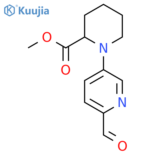 Methyl 1-(6-formylpyridin-3-yl)piperidine-2-carboxylate structure