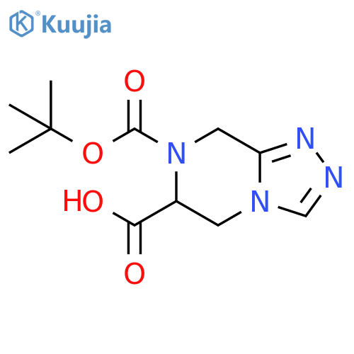 7-(tert-butoxy)carbonyl-5H,6H,7H,8H-1,2,4triazolo4,3-apyrazine-6-carboxylic acid structure