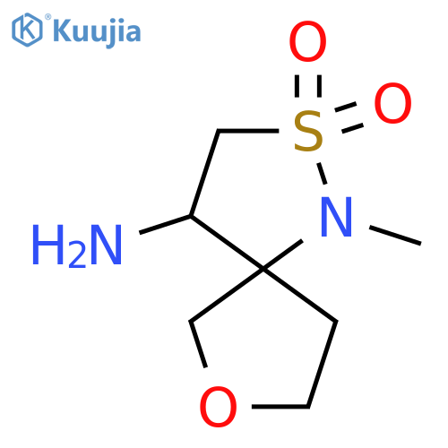4-amino-1-methyl-7-oxa-2lambda6-thia-1-azaspiro4.4nonane-2,2-dione structure