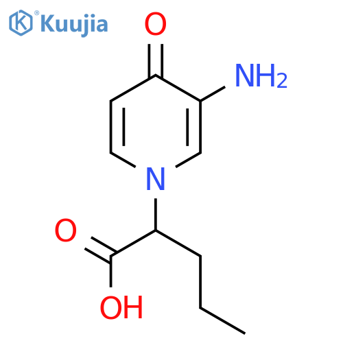 2-(3-amino-4-oxo-1,4-dihydropyridin-1-yl)pentanoic acid structure
