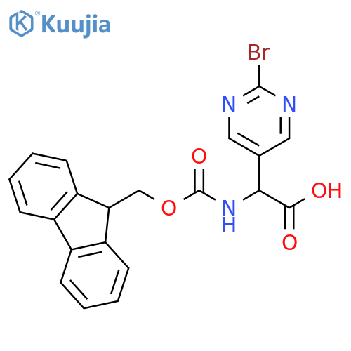 5-Pyrimidineacetic acid, 2-bromo-α-[[(9H-fluoren-9-ylmethoxy)carbonyl]amino]- structure