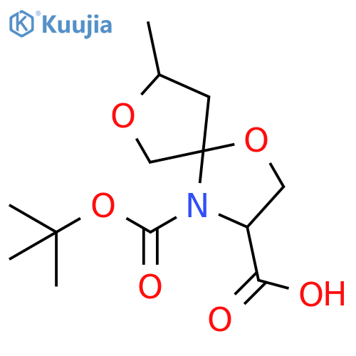 1,7-Dioxa-4-azaspiro[4.4]nonane-3,4-dicarboxylic acid, 8-methyl-, 4-(1,1-dimethylethyl) ester structure