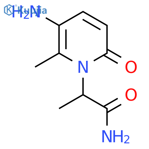 2-(5-amino-6-methyl-2-oxo-1,2-dihydropyridin-1-yl)propanamide structure