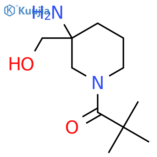 1-[3-Amino-3-(hydroxymethyl)piperidin-1-yl]-2,2-dimethylpropan-1-one structure