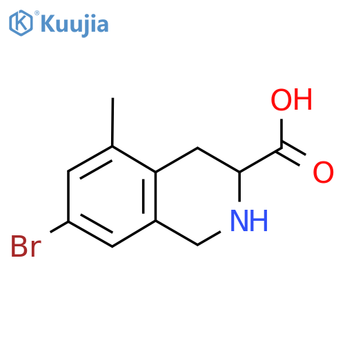 7-bromo-5-methyl-1,2,3,4-tetrahydroisoquinoline-3-carboxylic acid structure