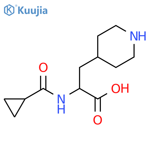 4-Piperidinepropanoic acid, α-[(cyclopropylcarbonyl)amino]- structure