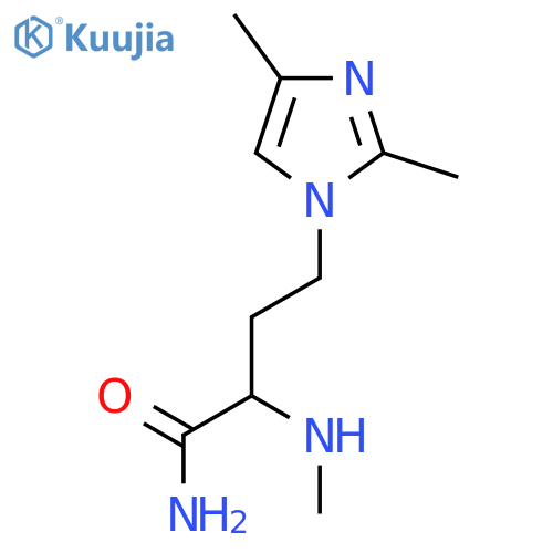 4-(2,4-dimethyl-1H-imidazol-1-yl)-2-(methylamino)butanamide structure