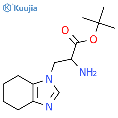 tert-butyl 2-amino-3-(4,5,6,7-tetrahydro-1H-1,3-benzodiazol-1-yl)propanoate structure