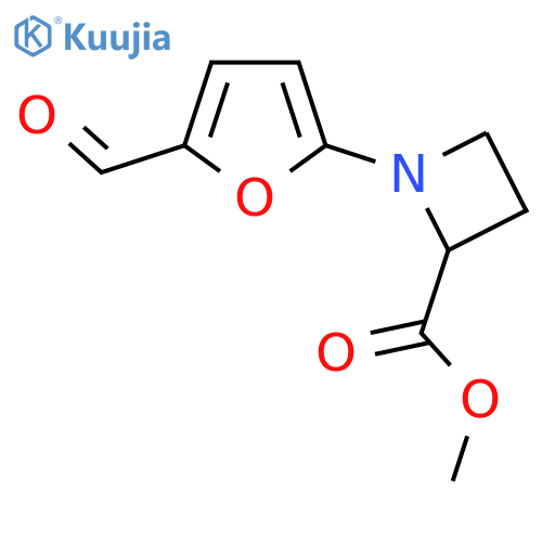 Methyl 1-(5-formylfuran-2-yl)azetidine-2-carboxylate structure