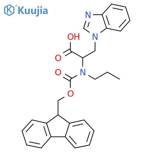 3-(1H-1,3-benzodiazol-1-yl)-2-({[(9H-fluoren-9-yl)methoxy]carbonyl}(propyl)amino)propanoic acid structure