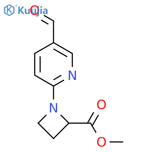 methyl 1-(5-formylpyridin-2-yl)azetidine-2-carboxylate structure