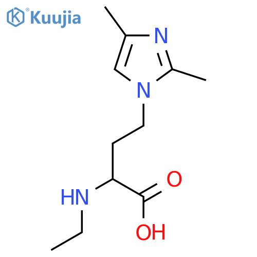 4-(2,4-dimethyl-1H-imidazol-1-yl)-2-(ethylamino)butanoic acid structure