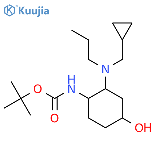 tert-butyl N-{2-[(cyclopropylmethyl)(propyl)amino]-4-hydroxycyclohexyl}carbamate structure