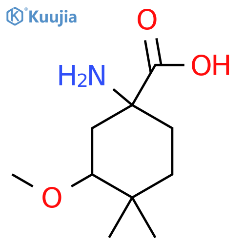 1-Amino-3-methoxy-4,4-dimethylcyclohexane-1-carboxylic acid structure