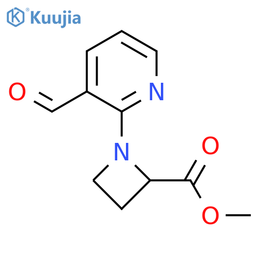 methyl 1-(3-formylpyridin-2-yl)azetidine-2-carboxylate structure