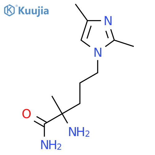 2-amino-5-(2,4-dimethyl-1H-imidazol-1-yl)-2-methylpentanamide structure