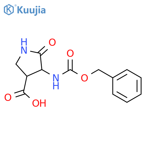 3-Pyrrolidinecarboxylic acid, 5-oxo-4-[[(phenylmethoxy)carbonyl]amino]- structure