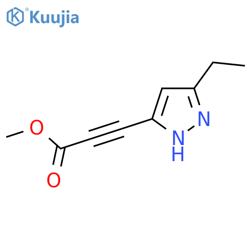 methyl 3-(5-ethyl-1H-pyrazol-3-yl)prop-2-ynoate structure