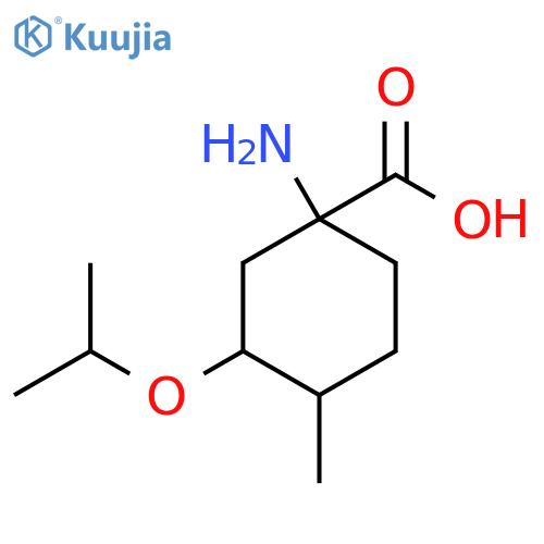 1-Amino-4-methyl-3-(propan-2-yloxy)cyclohexane-1-carboxylic acid structure