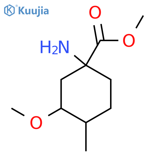 Methyl 1-amino-3-methoxy-4-methylcyclohexane-1-carboxylate structure
