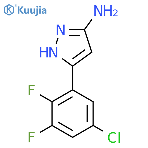 5-(5-chloro-2,3-difluorophenyl)-1H-pyrazol-3-amine structure