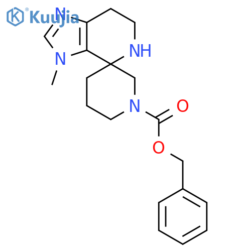 benzyl 3-methyl-3,5,6,7-tetrahydrospiroimidazo4,5-cpyridine-4,3'-piperidine-1'-carboxylate structure