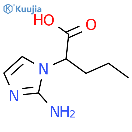 2-(2-amino-1H-imidazol-1-yl)pentanoic acid structure