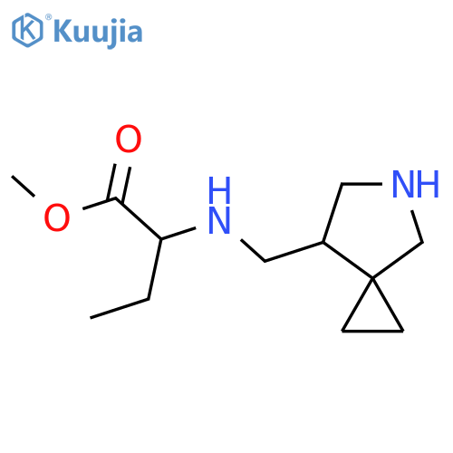 Methyl 2-[({5-azaspiro[2.4]heptan-7-yl}methyl)amino]butanoate structure
