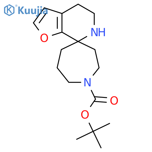 tert-butyl 5',6'-dihydro-4'H-spiroazepane-4,7'-furo2,3-cpyridine-1-carboxylate structure