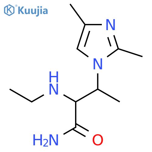 3-(2,4-dimethyl-1H-imidazol-1-yl)-2-(ethylamino)butanamide structure