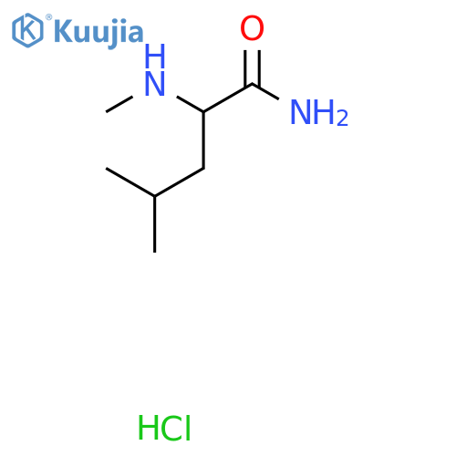 4-Methyl-2-(methylamino)pentanamide hydrochloride structure