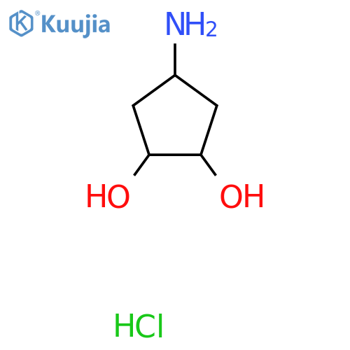 (1R,2S,4S)-4-aminocyclopentane-1,2-diol hydrochloride structure